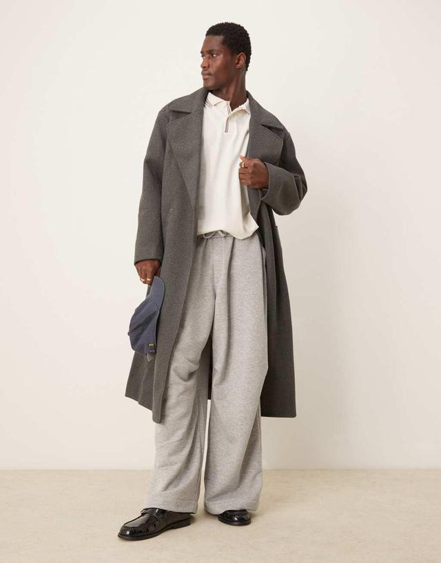 ASOS DESIGN oversized utility sweatpants in gray heather Product Image