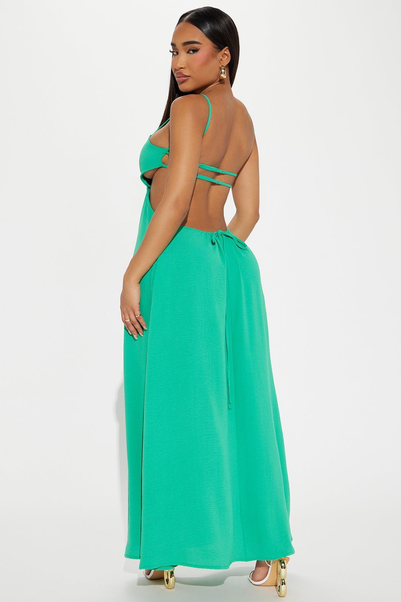 Fiona Flowy Maxi Dress - Kelly Green Product Image