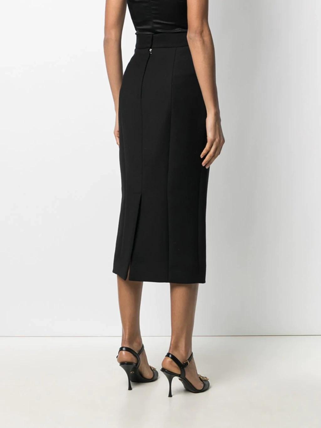 Wool-blend Pencil Skirt In Black Product Image