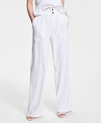 I.n.c. International Concepts Womens Linen Paperbag-Waist Pants, Created for Macys product image