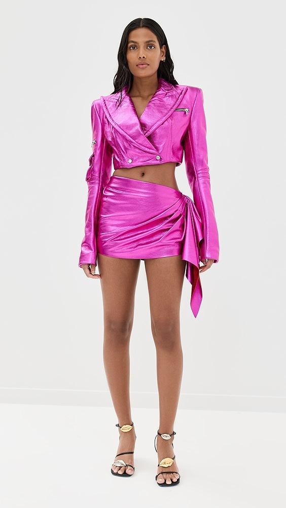 LaQuan Smith Hand Draped Ruched Mini Skirt | Shopbop Product Image