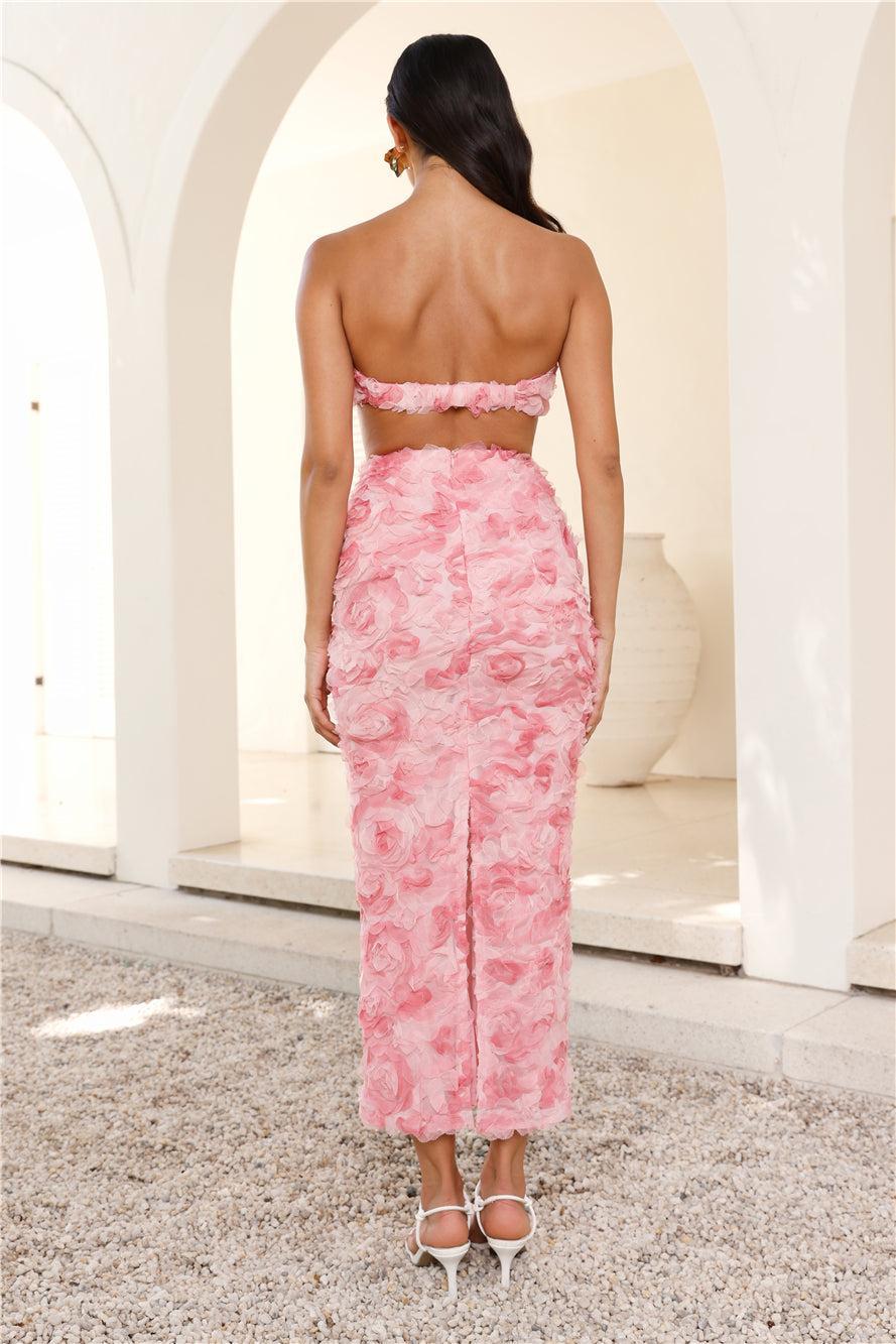 Hotel Lobby Maxi Skirt Pink Product Image