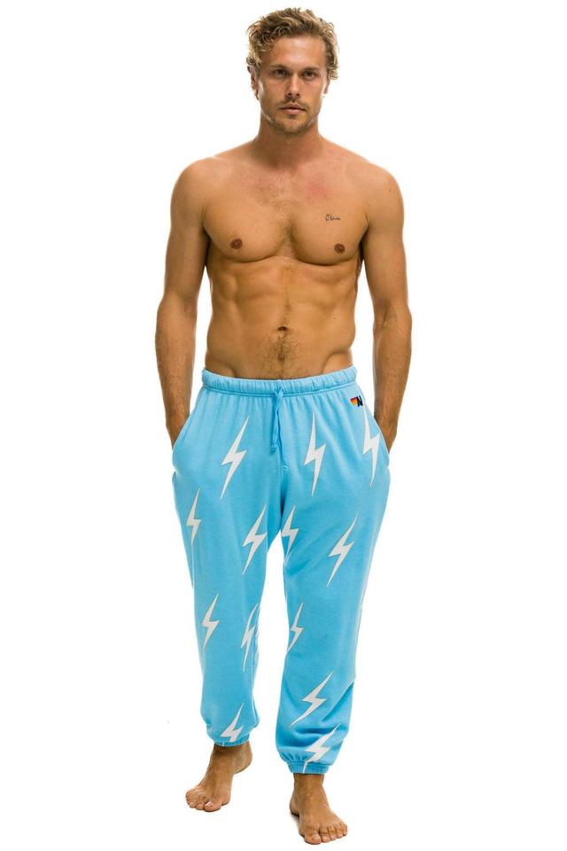 BOLT STITCH REPEAT SWEATPANTS - SKY // WHITE Male Product Image