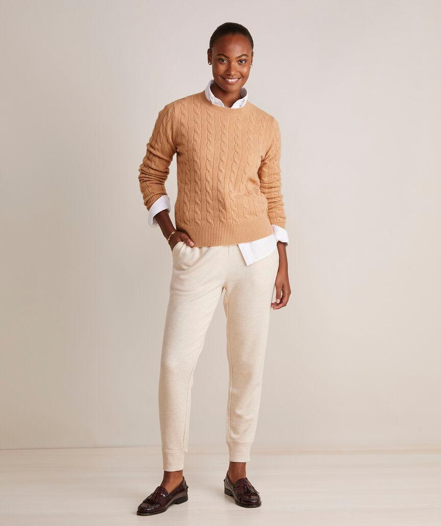 Cashmere Classic Cable Crewneck Sweater Product Image