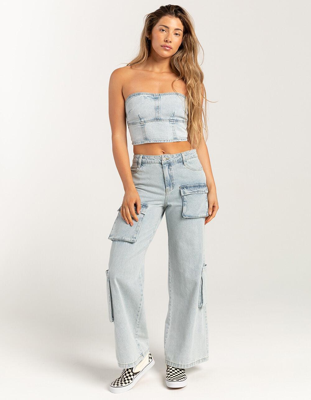 RSQ Womens Denim Tube Top Product Image