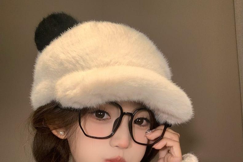 Panda Ear Fluffy Baseball Cap Product Image