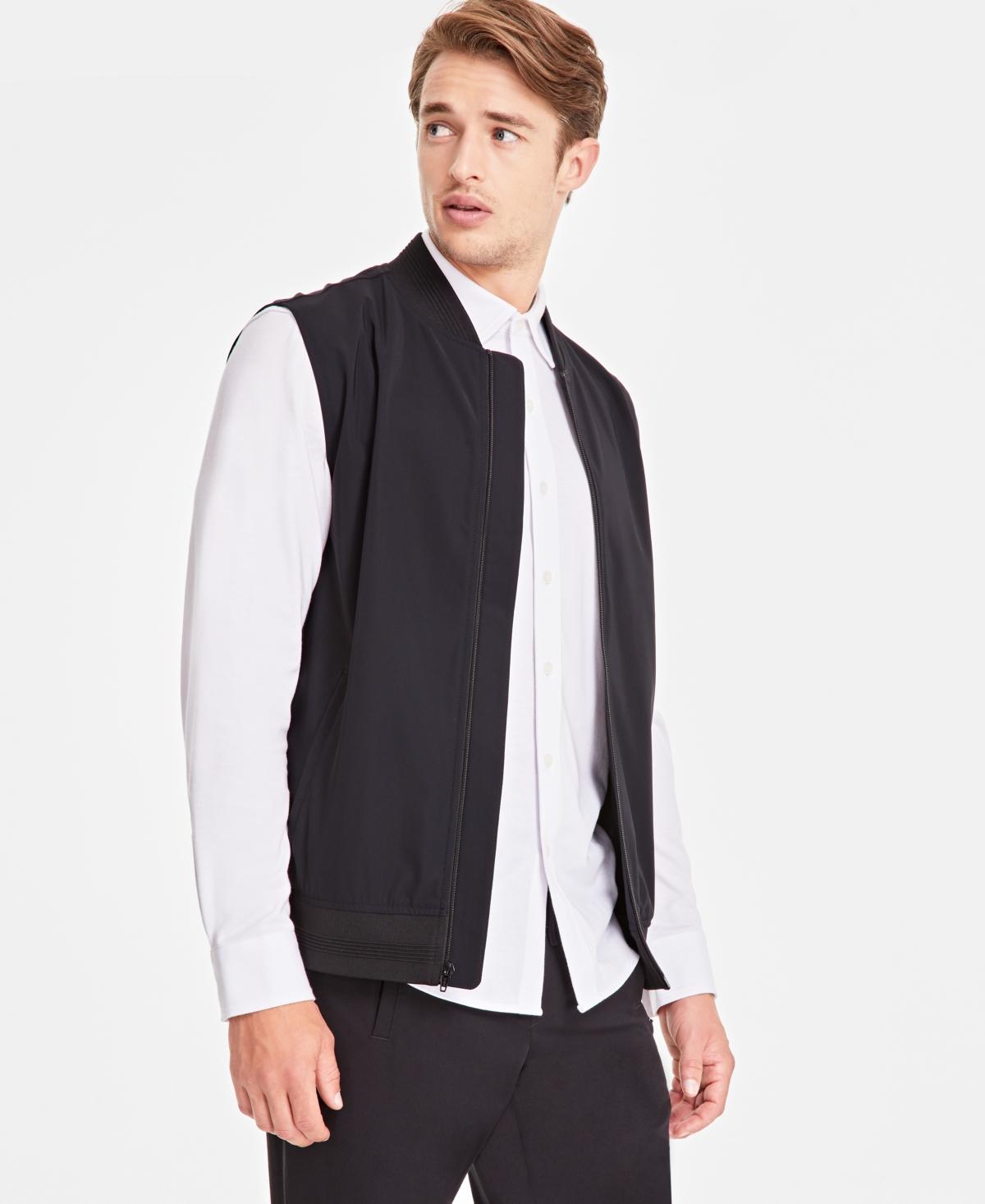 Alfani Mens Alfatech Zipper Vest, Created for Macys - Deep Black product image