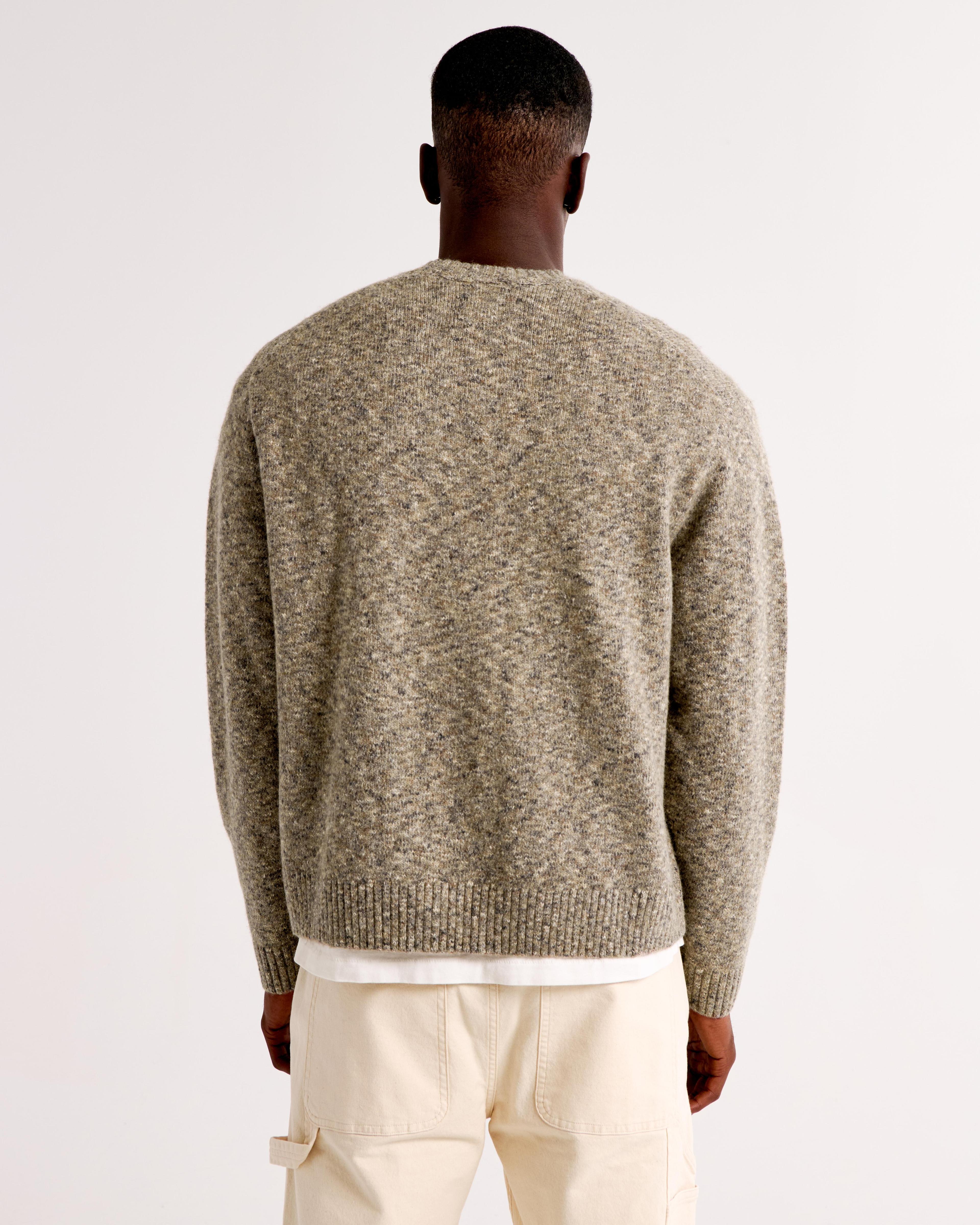 Oversized Marled Crew Sweater Product Image