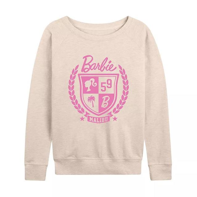 Womens Barbie Varsity Malibu Seal Lightweight French Terry Sweatshirt Product Image