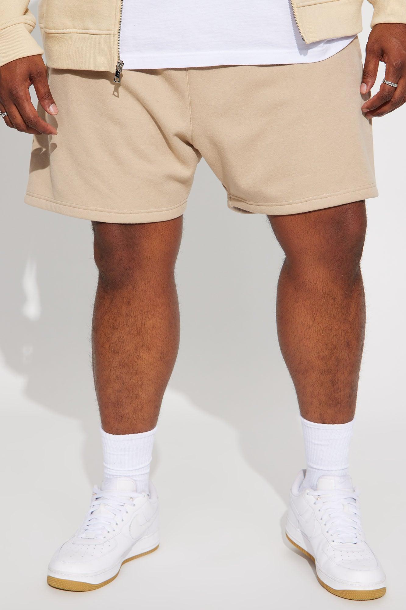 Tyson Oversize Heavyweight Sweat Shorts - Taupe Product Image