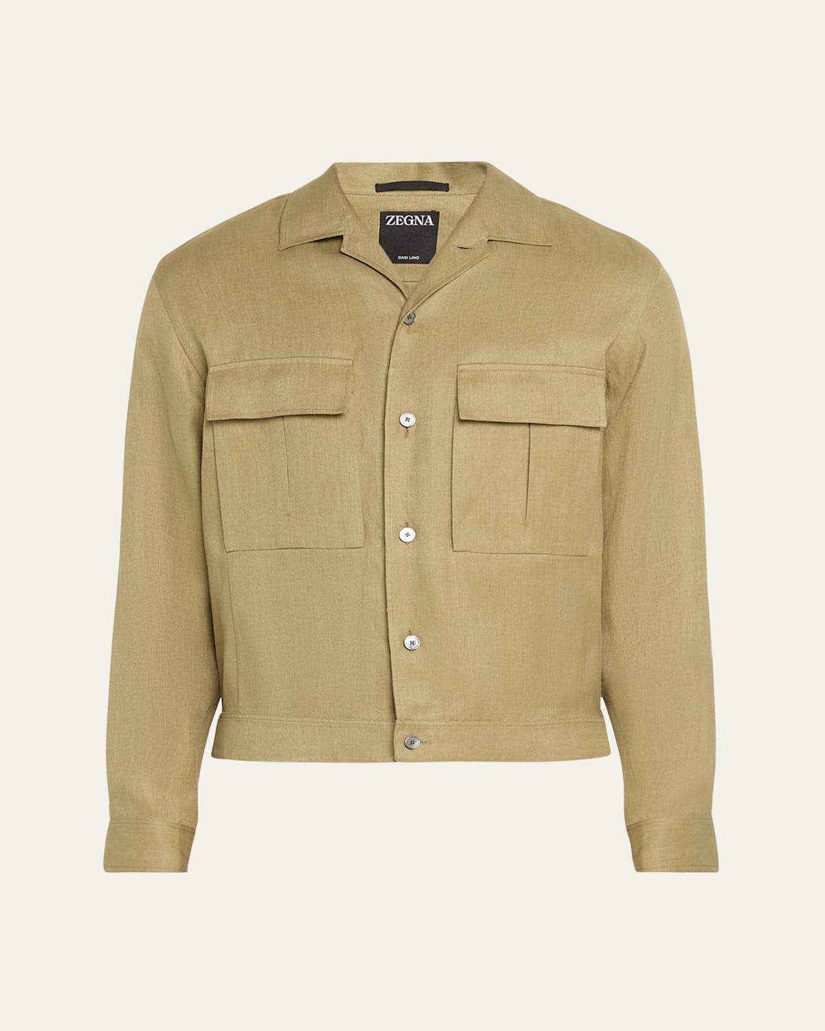 Mens Oasi Lino Twill Overshirt Product Image