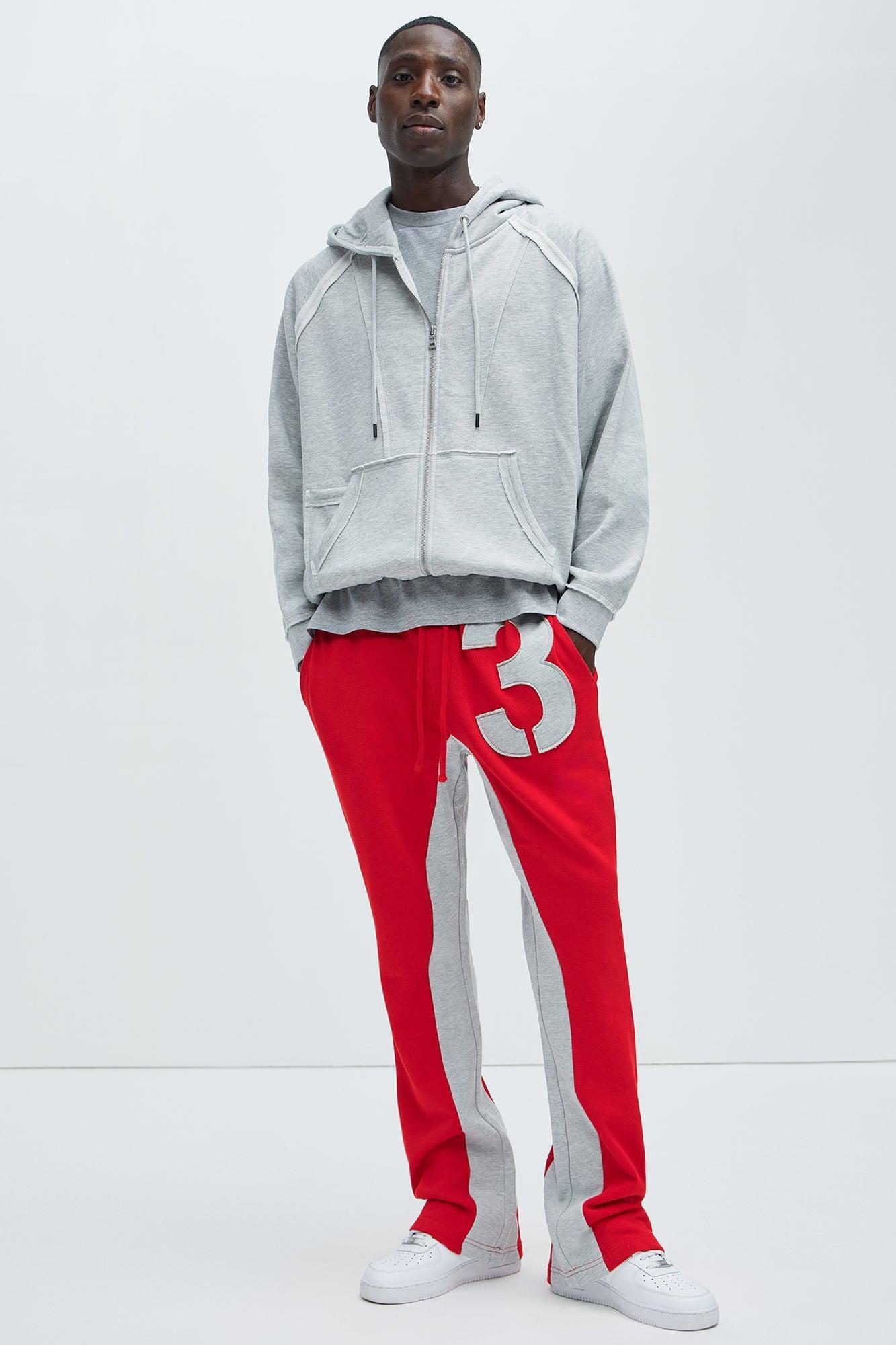 Tyson Deconstructed Oversized Zip Up Hoodie - Heather Grey Product Image