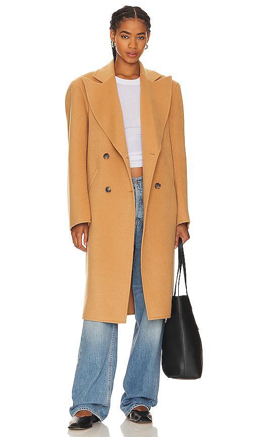 GRLFRND The Big Winter Coat in Tan Product Image