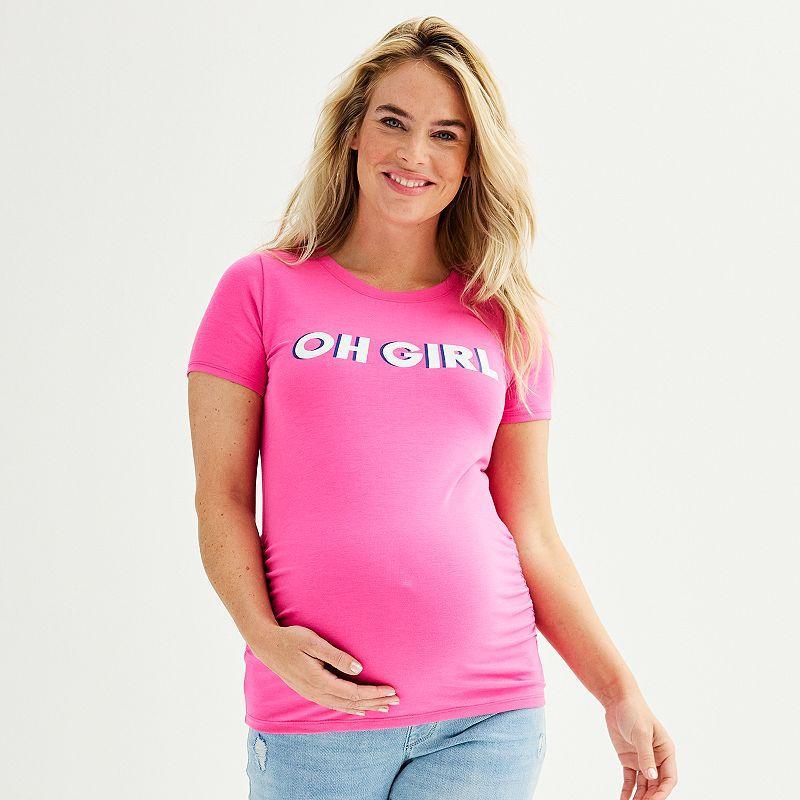 Maternity Sonoma Goods For Life Fitted Crewneck Graphic Tee, Womens Product Image