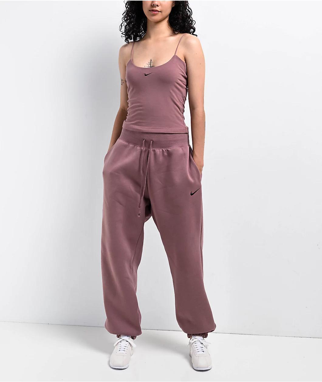 Nike Sportswear Chill Knit Smokey Mauve Cami Top Product Image