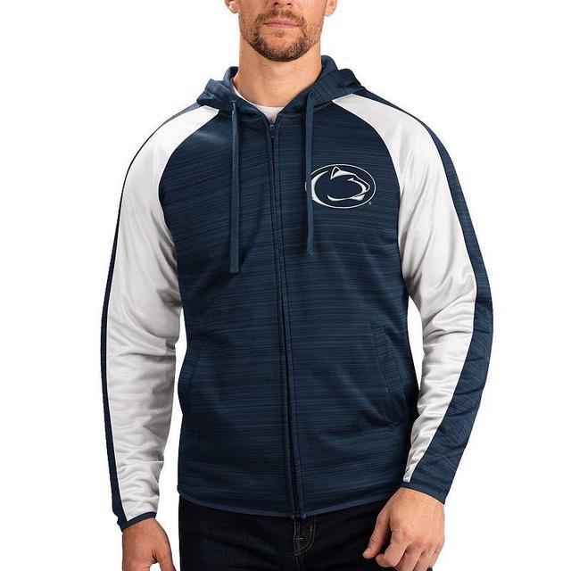 Mens G-III Sports by Carl Banks Penn State Nittany Lions Neutral Zone Raglan Full-Zip Track Jacket Hoodie Blue Product Image