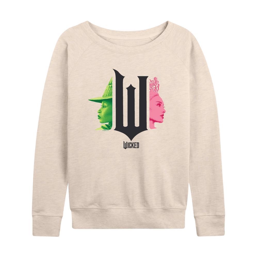 Women's - Wicked - Elphaba and Glinda Logo Lightweight French Terry Slouchy Product Image