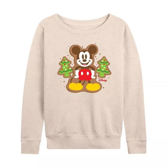 Disneys Mickey Mouse Womens Cookie Lightweight French Terry Sweatshirt Grey Indigo Product Image