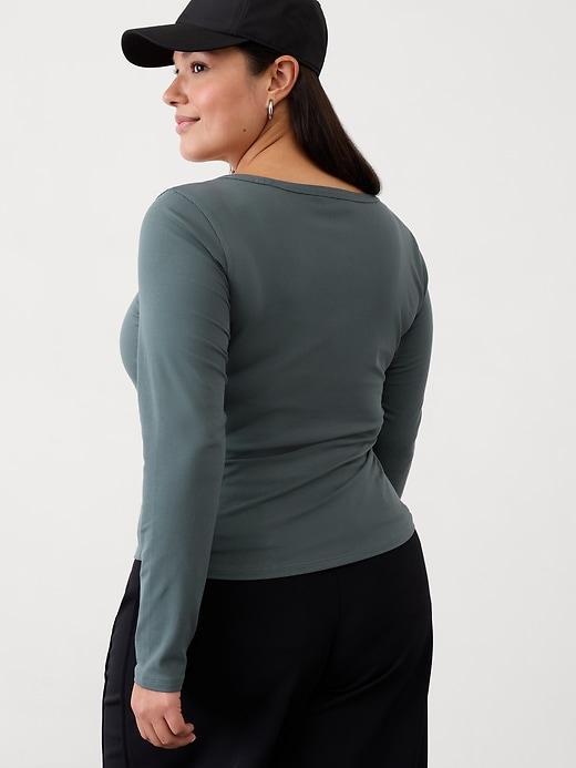 Signature Rib Square Neck Top Product Image