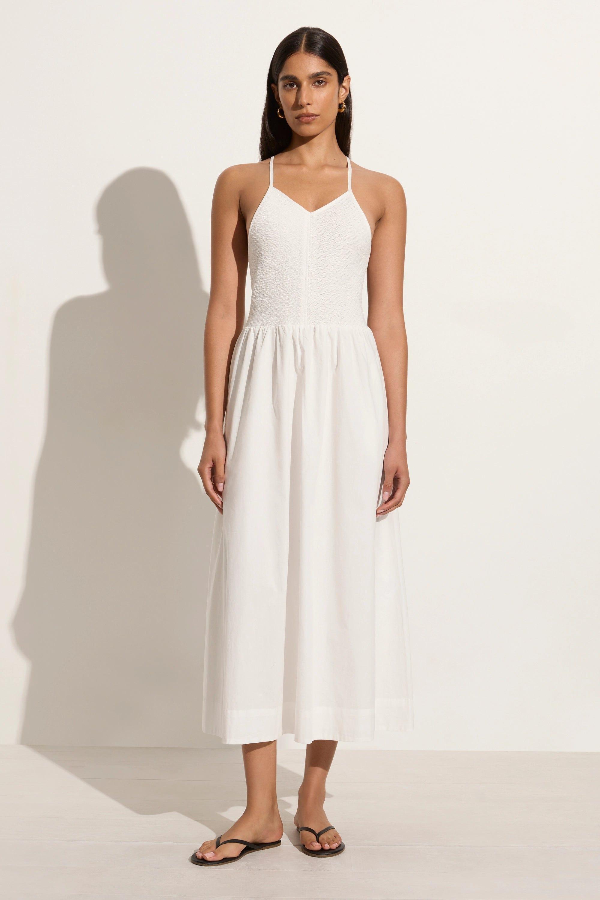 Camera Midi Dress White Product Image