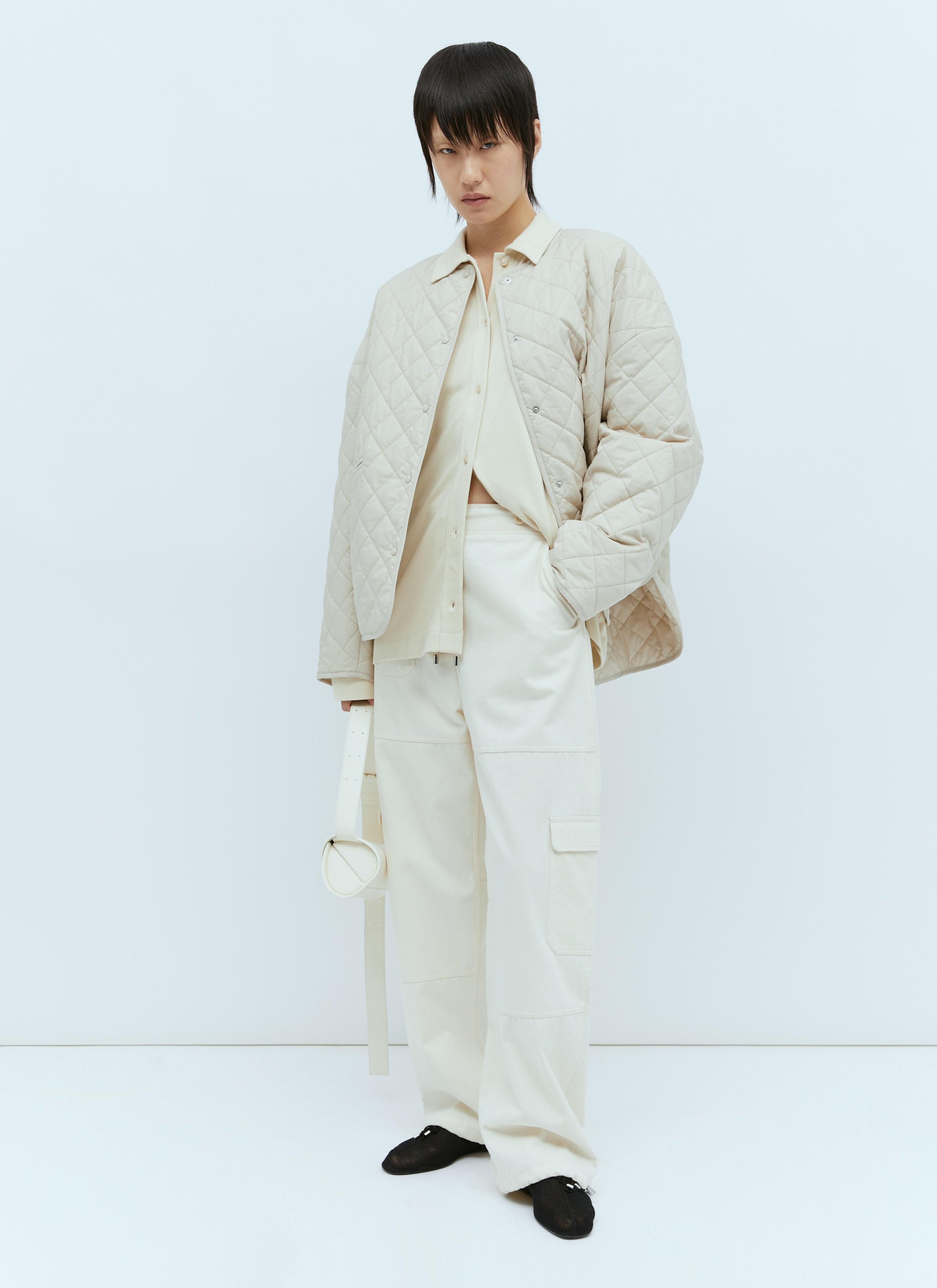 Quilted Jacket In Cream Product Image