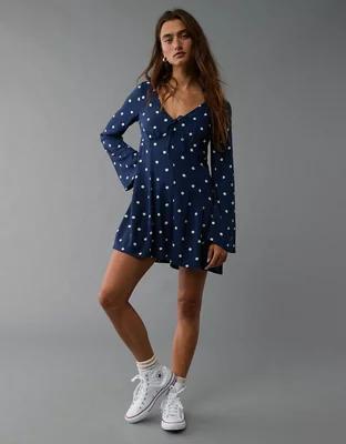 AE Long-Sleeve V-Neck Romper Product Image