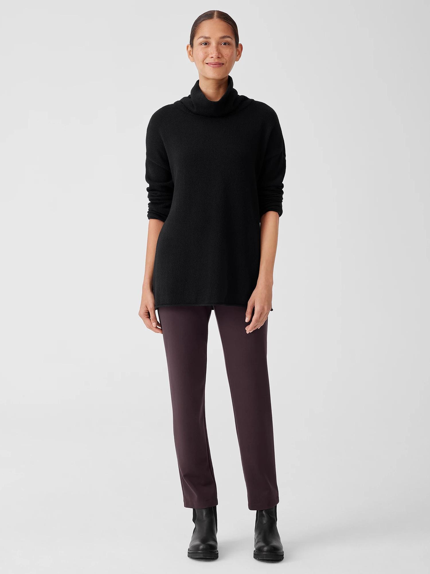 EILEEN FISHER Washable Flex Ponte Pant  Cassis  female  size: Petite Regular Product Image