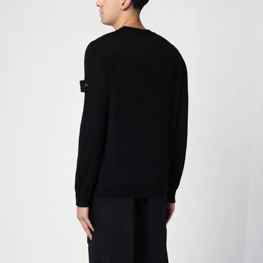 STONE ISLAND Wool Pullover S In A Black Product Image