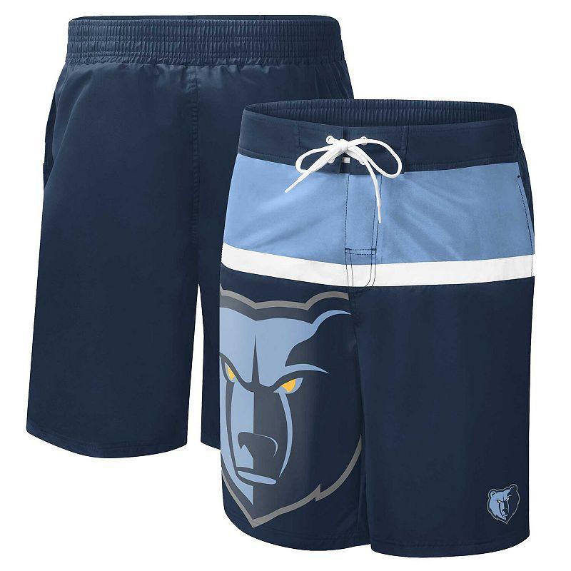 Mens G-III Sports by Carl Banks Navy Memphis Grizzlies Sea Wind Swim Trunks Grz Blue Product Image