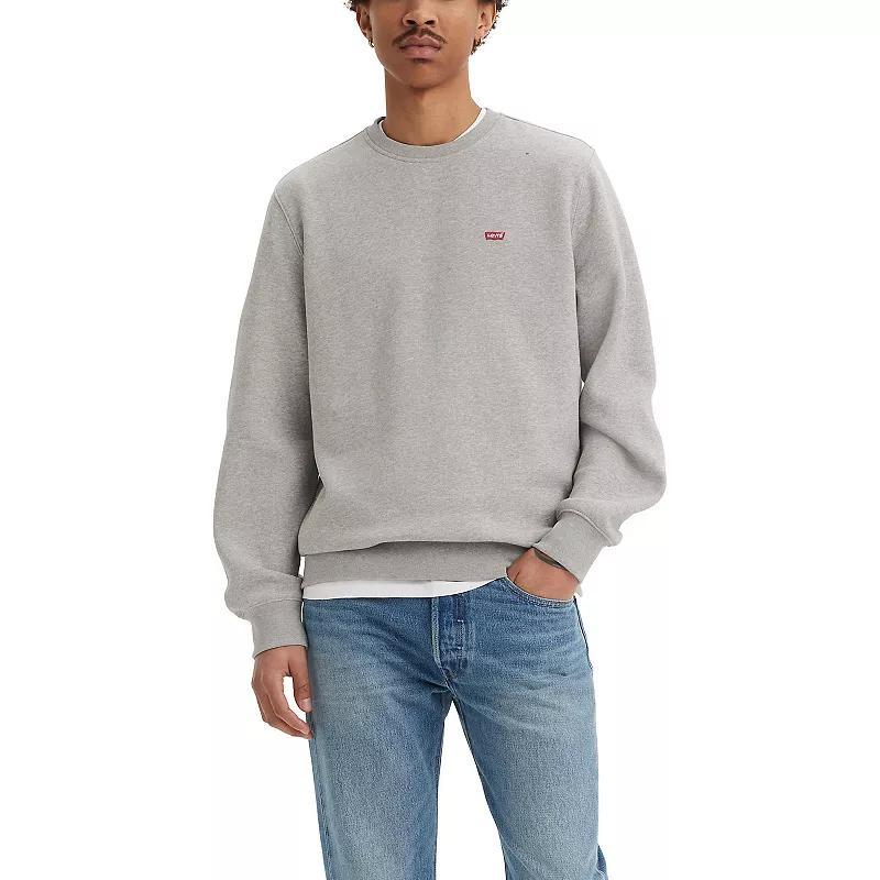 Mens Levis Classic Housemark Crewneck Sweatshirt Mid Tone Gray Grey Product Image