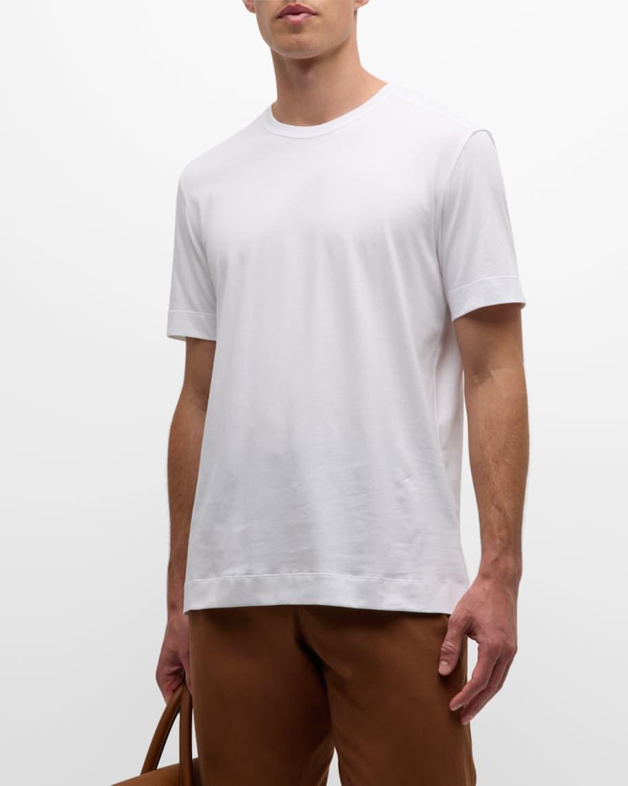 Mens Pure Cotton Crewneck T-Shirt Product Image