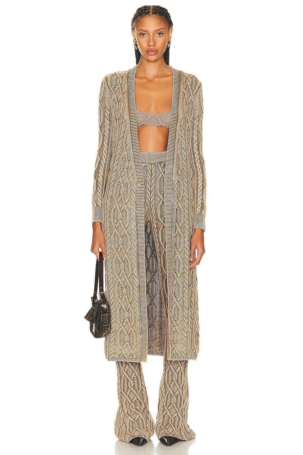 SER.O.YA Adaline Cardigan in Washed Tan - Tan. Size XXS/XS (also in ). Product Image