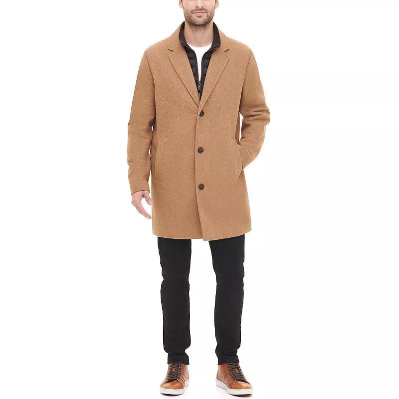 Mens Dockers Midweight Wool-Blend Topcoat with Quilted Bib Product Image