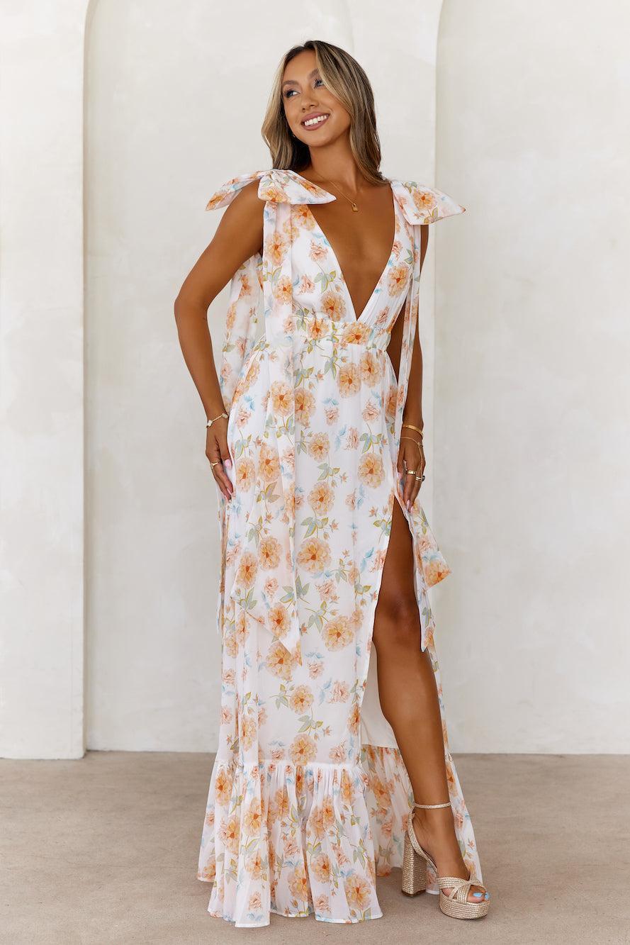 Beauty Of Springtime Maxi Dress White Product Image