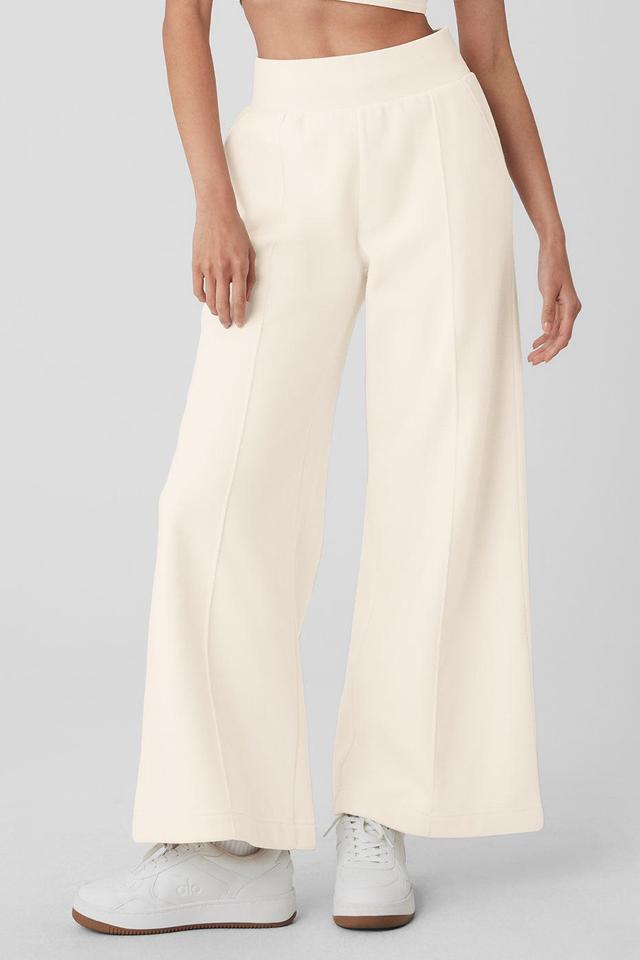 Polar Fleece High-Waist Snowdrift Wide Leg Pant - Ivory Female Product Image