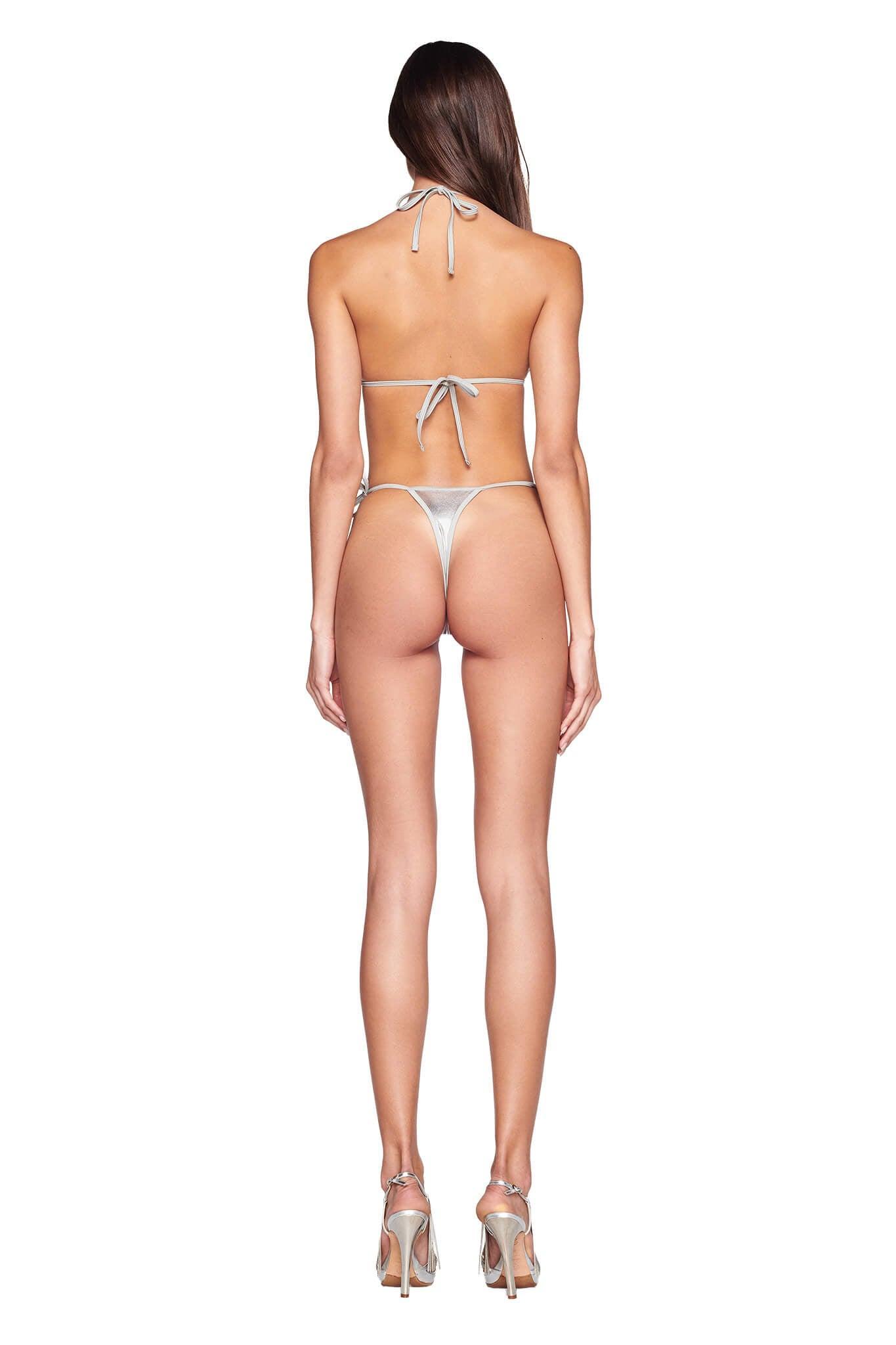 ALOHI BIKINI BOTTOM - GREY : SILVER Product Image