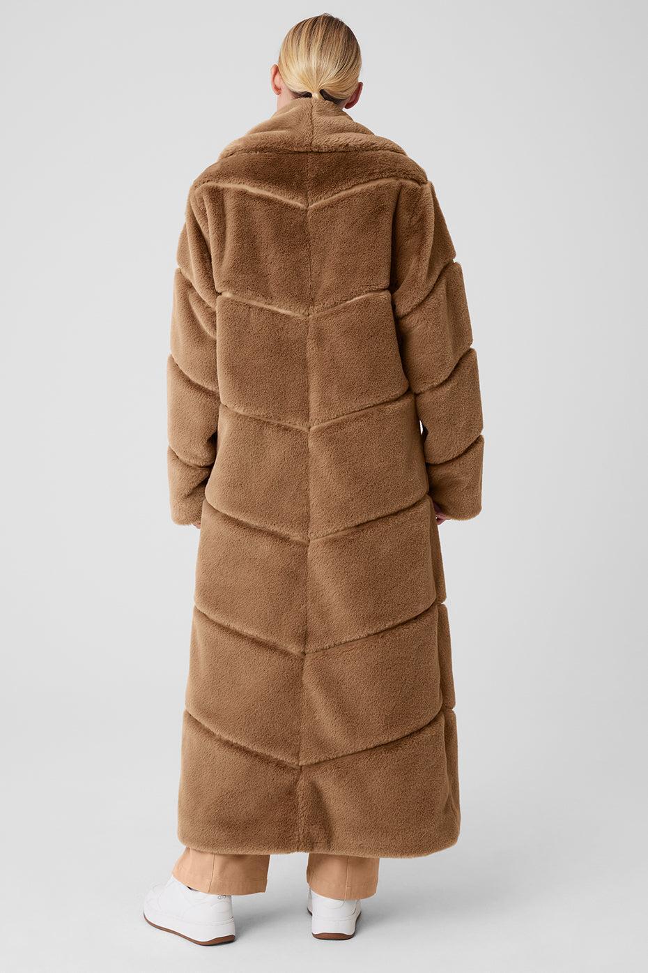 Faux Fur Cascade Jacket - Toasted Almond Product Image