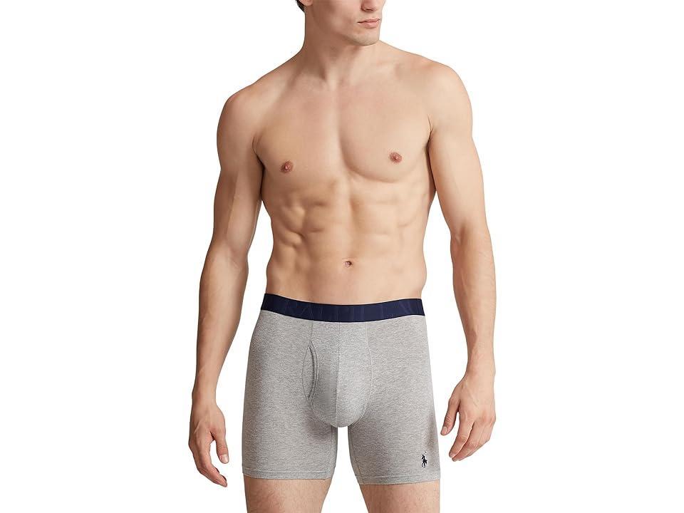 Polo Ralph Lauren Classic Stretch Cotton 5-Pack with Cooling Modal Bonus Boxer Brief (Spring Navy Heather/Andover Heather/Indigo Player Camo/Jamaica H Product Image