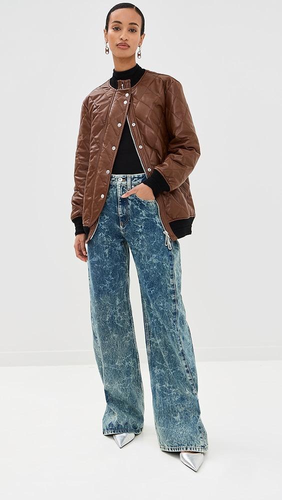 rabanne Wide Leg Jeans In Washed Denim | Shopbop Product Image