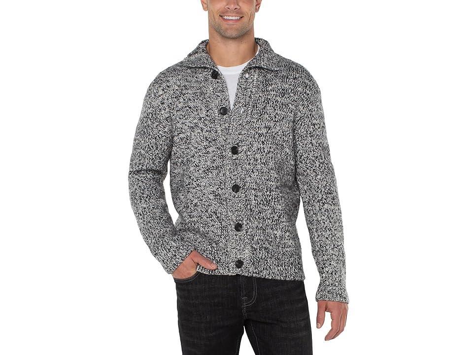 Liverpool Los Angeles Marled Spread Collar Cardigan Product Image