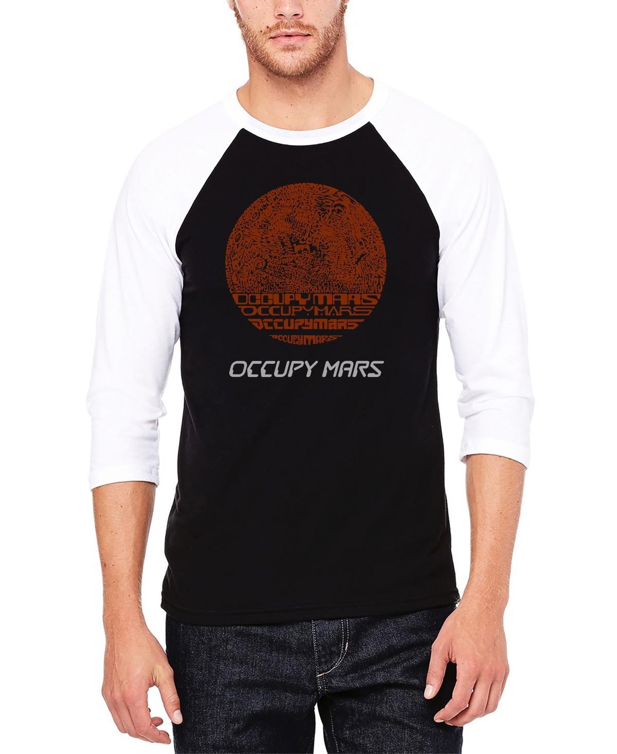 Mens Occupy Mars Raglan Baseball Word Art T-shirt - Black Product Image