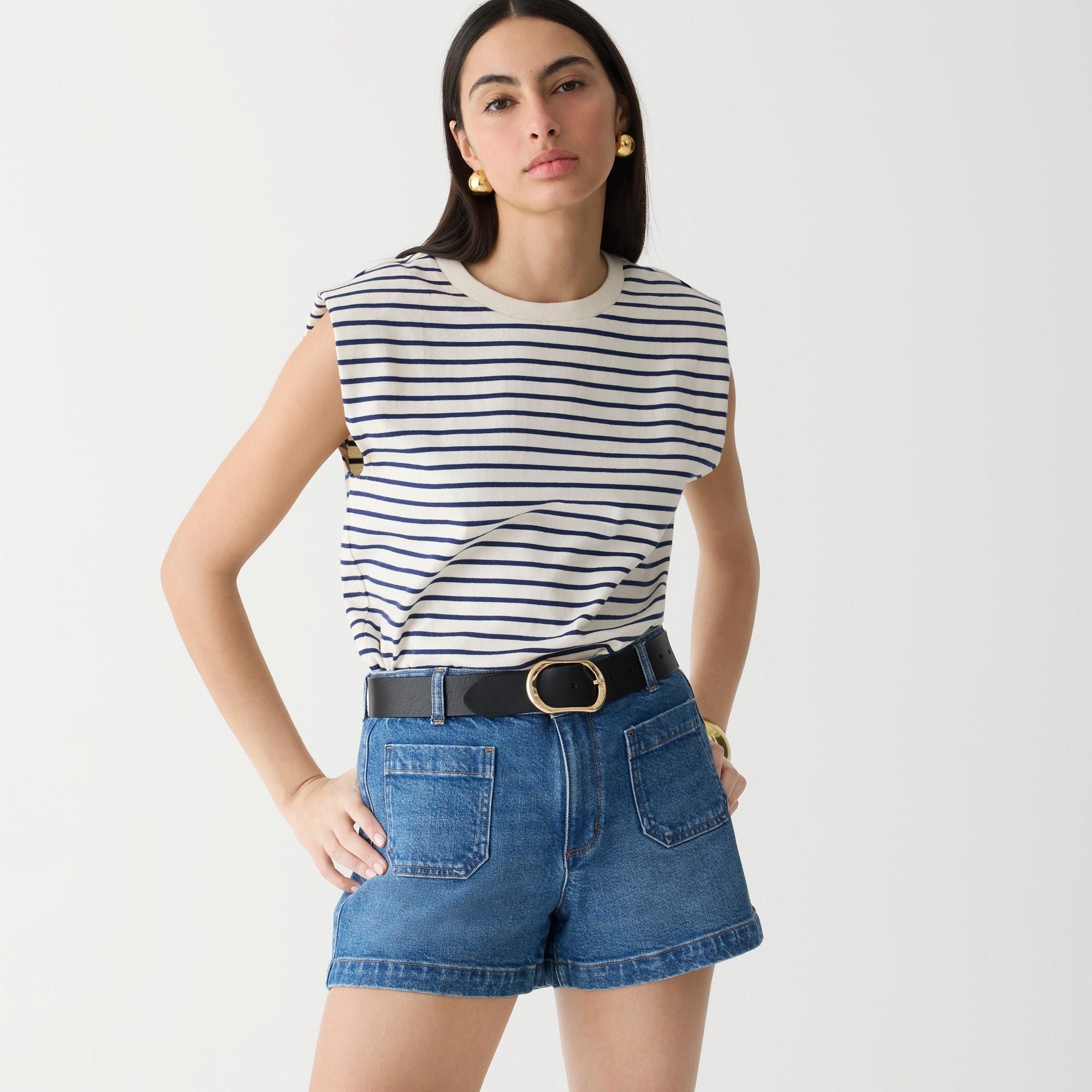 Patch-pocket denim short in Hillside wash Product Image