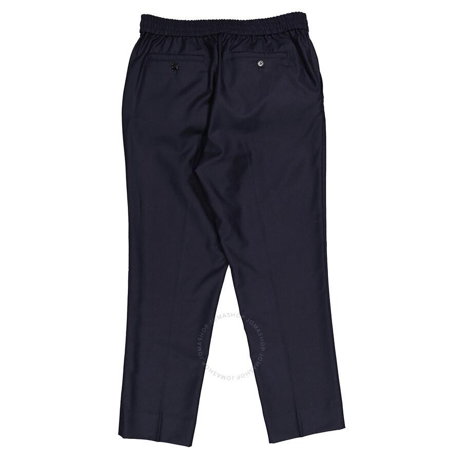 Ami Paris Men's Bleu Nuit Elasticated Waist Trousers In Blue Product Image