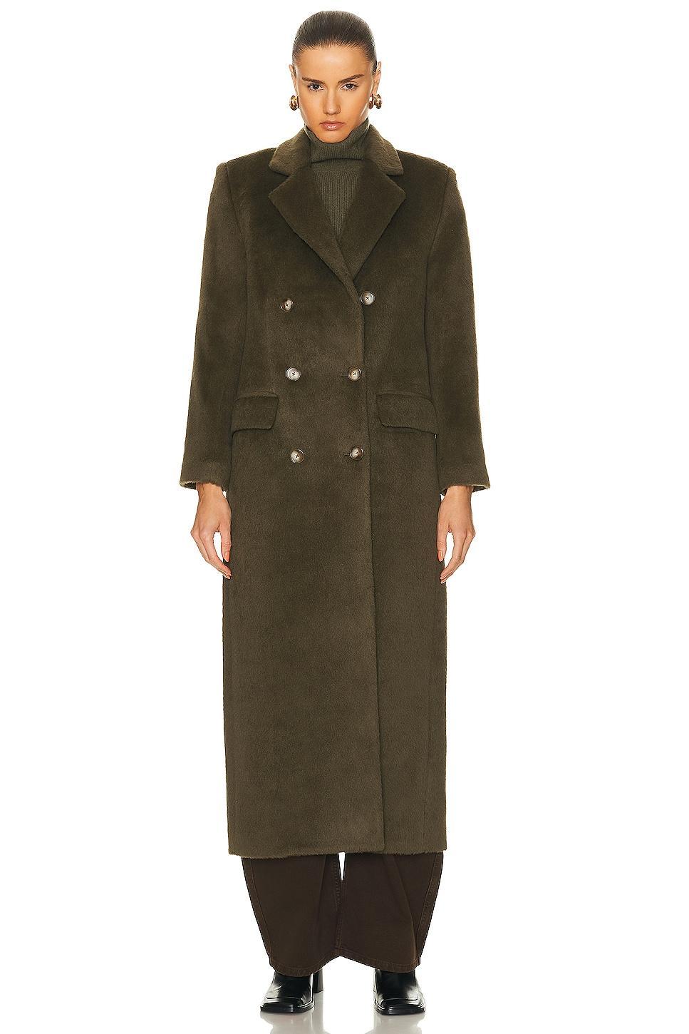 Brandon Maxwell The Arden Coat Olive. (also in ). Product Image