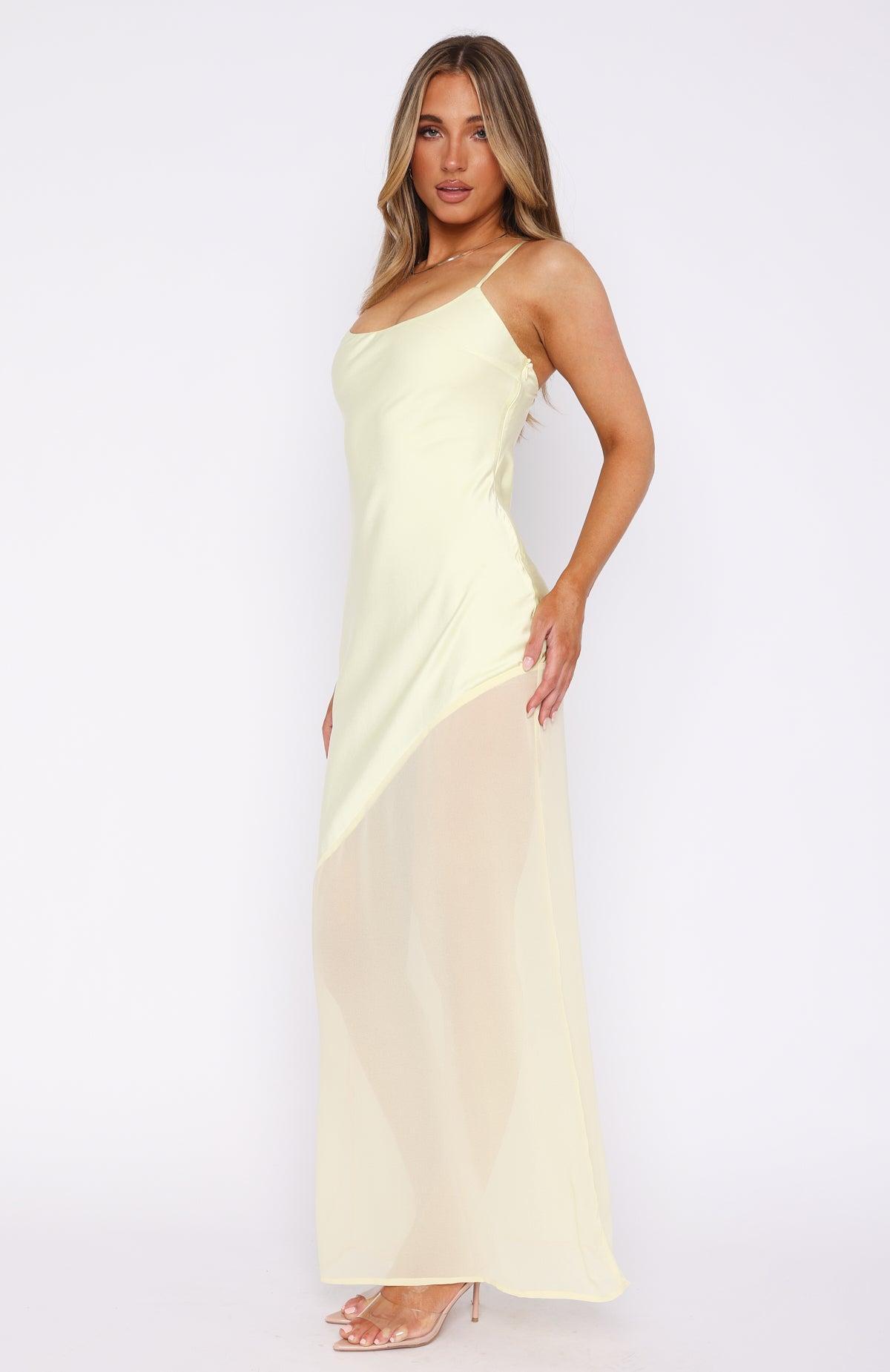 Shout Louder Maxi Dress Lemon Product Image