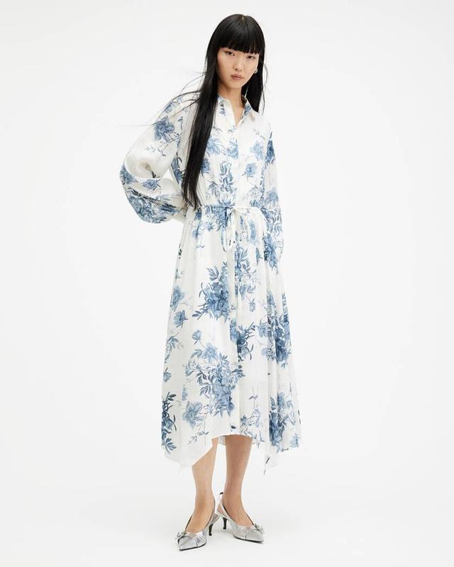 Skye Dekorah Silk Linen Maxi Dress Product Image