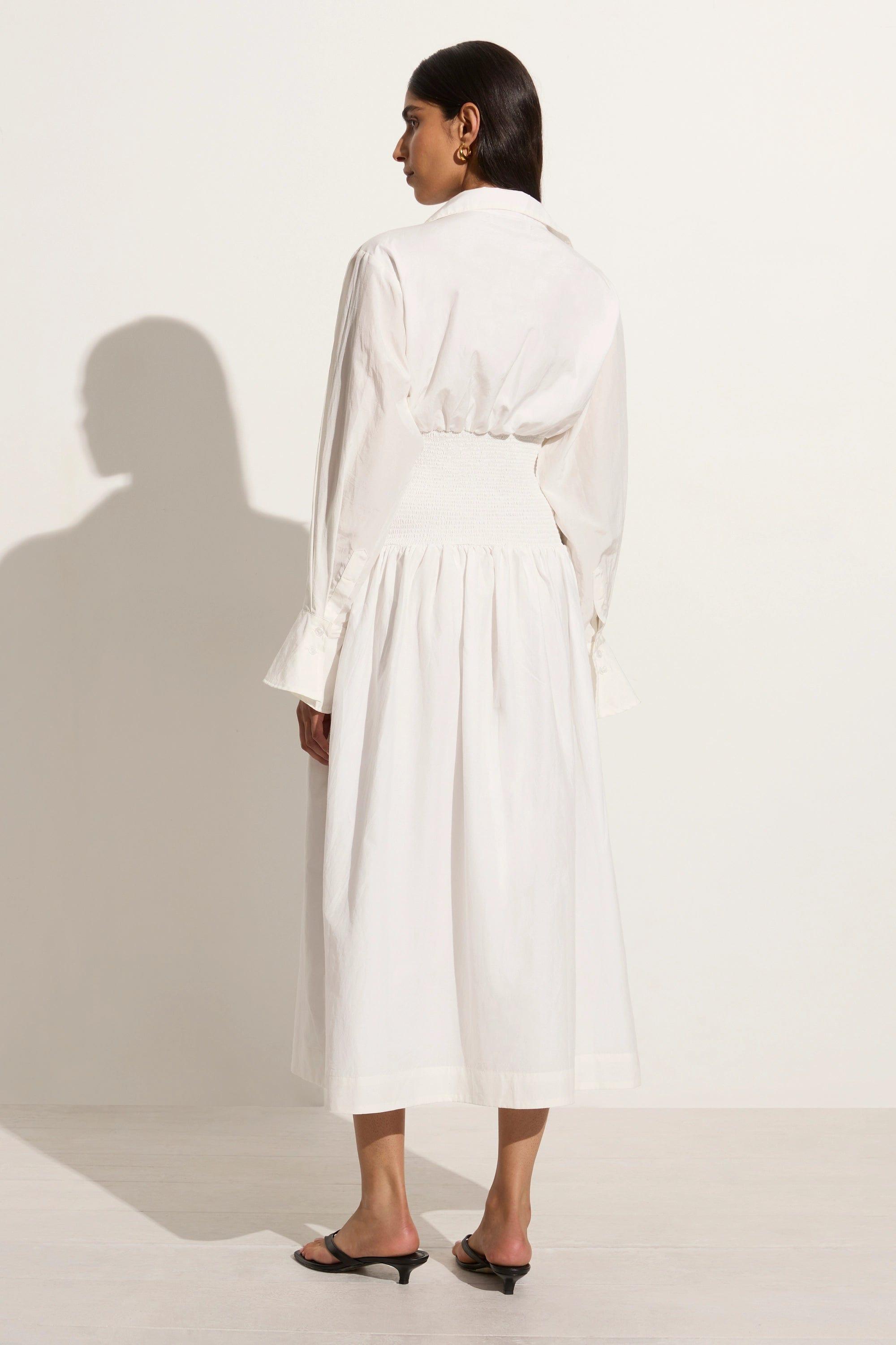 Cervo Midi Dress White Product Image