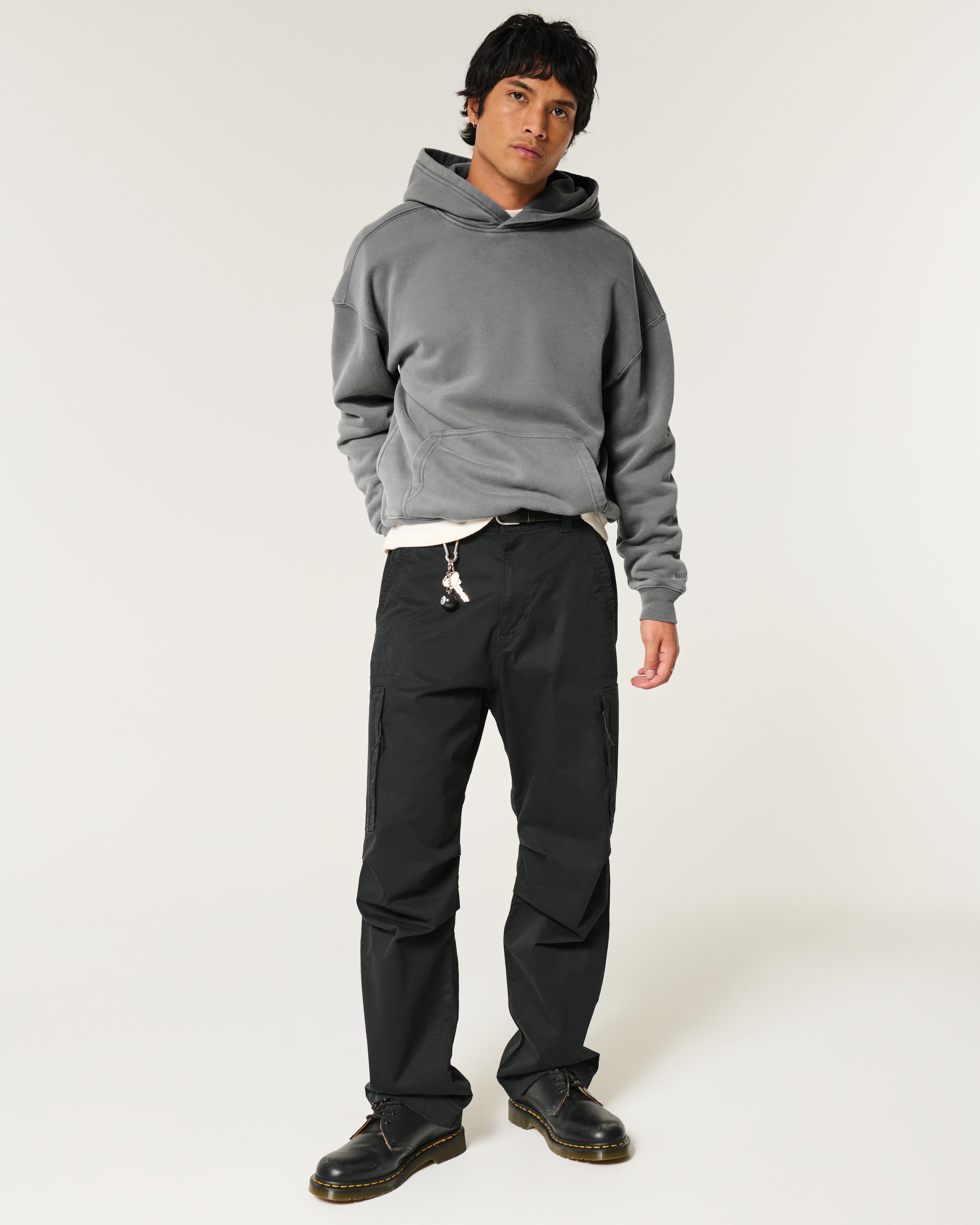 Hollister Feel Good Fleece Boxy Camo Hoodie Product Image