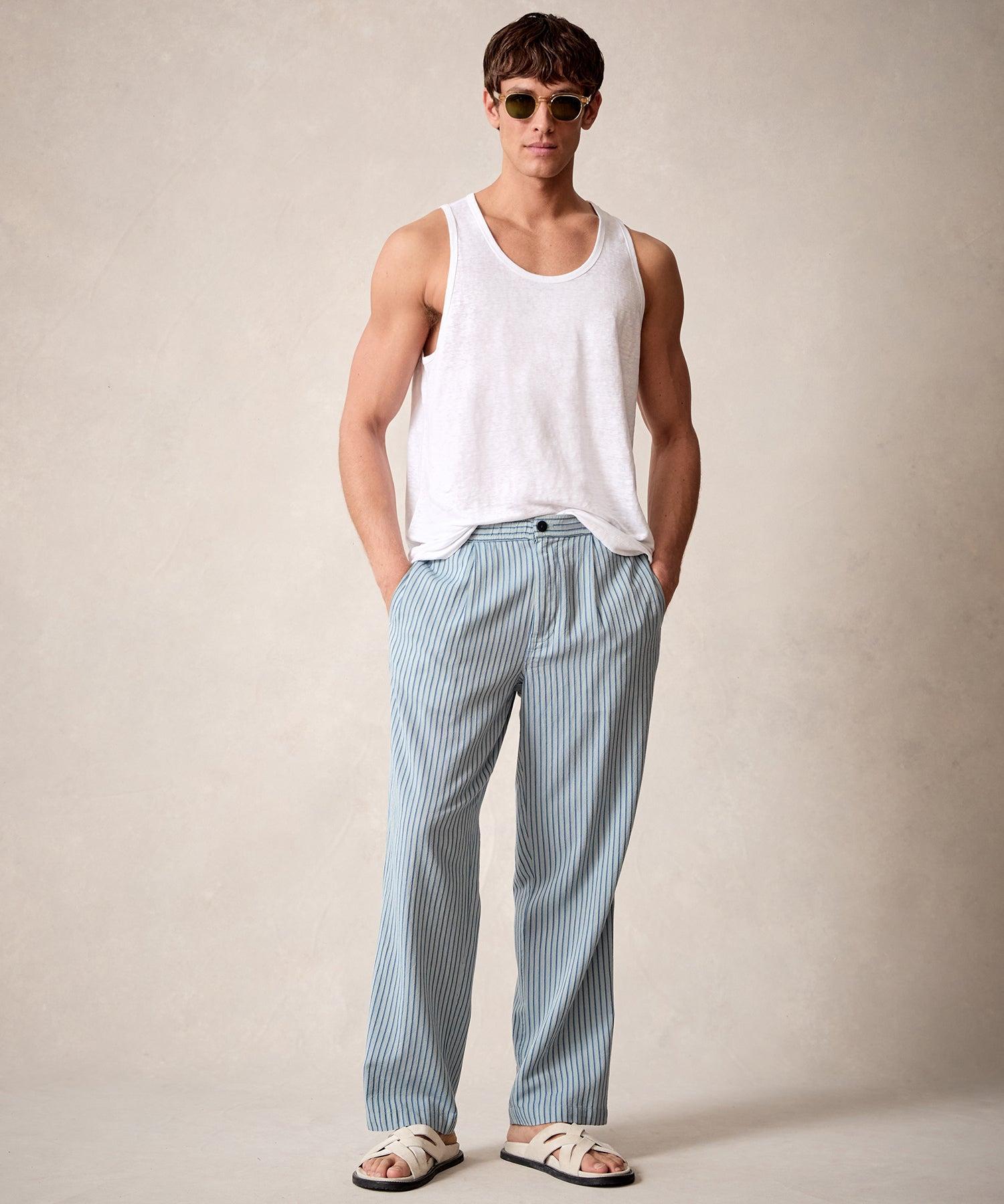 Relaxed Cotton Leisure Pant Stripe Product Image