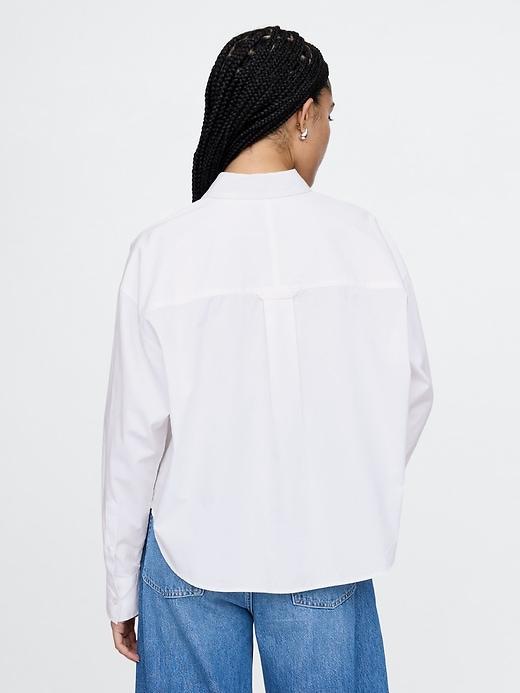 Organic Cotton Poplin Cropped Big Shirt Product Image